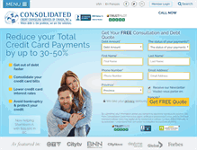 Tablet Screenshot of consolidatedcredit.ca