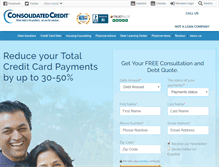Tablet Screenshot of consolidatedcredit.org